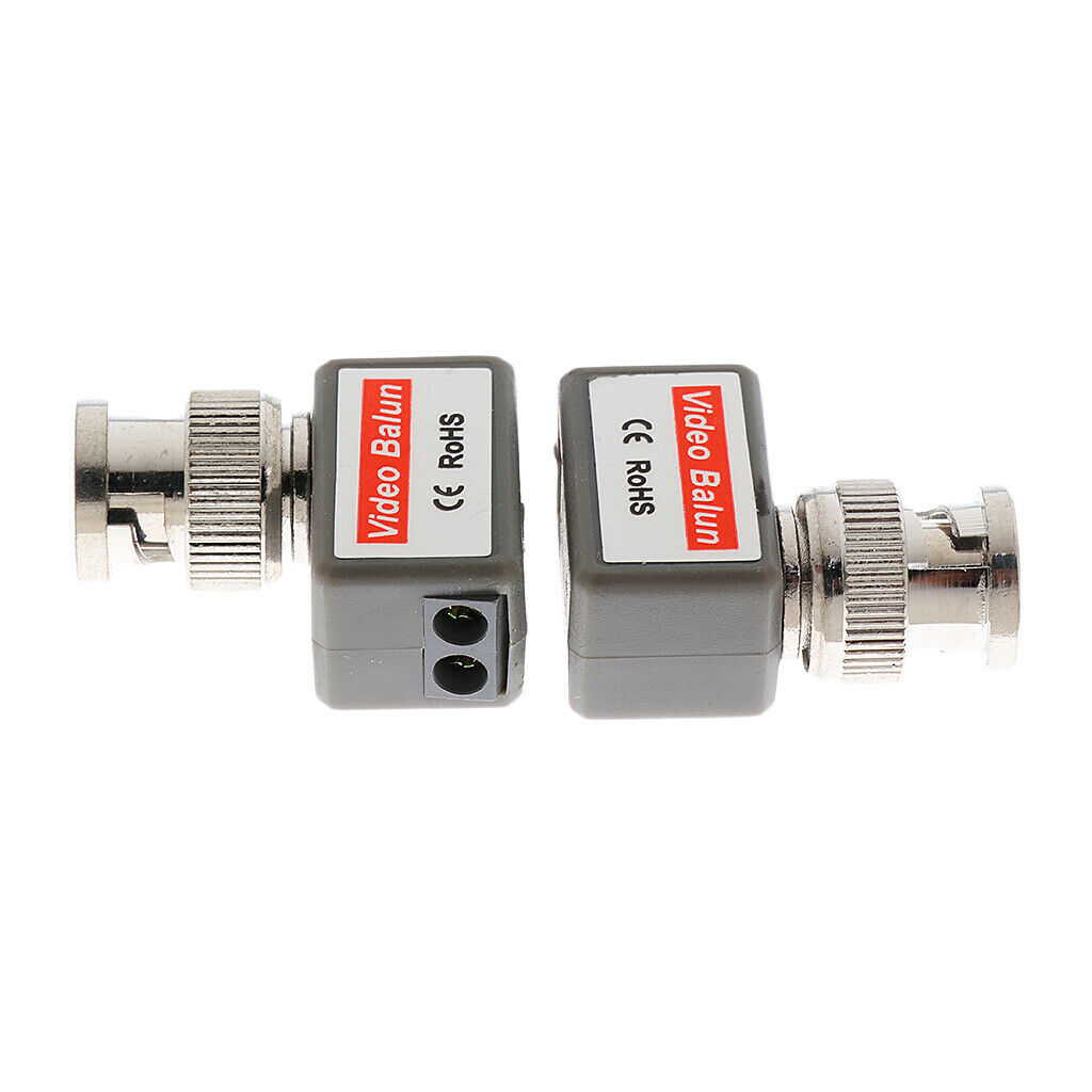 2Pcs 1CH Video Passive Balun for HD-CVI/AHD Camera Video Balun Adapter