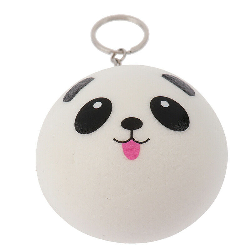7CM  Panda  Stress Reliever Ball Decompression Toys PU Key chains Keycha.l8