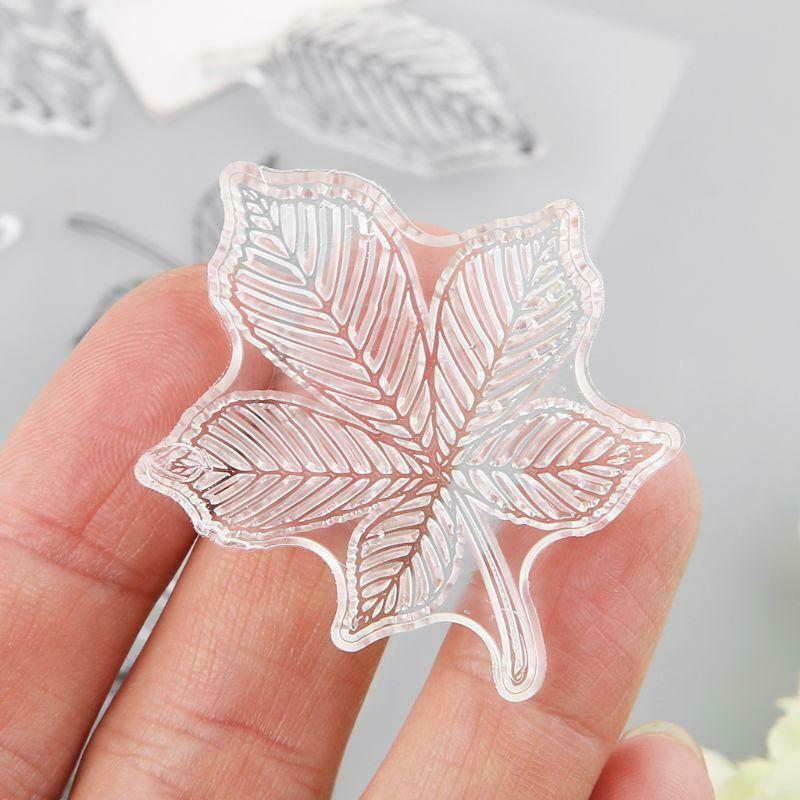 Leaf Silicone Clear Seal Stamp DIY Scrapbooking Embossing Photo Album Decorative