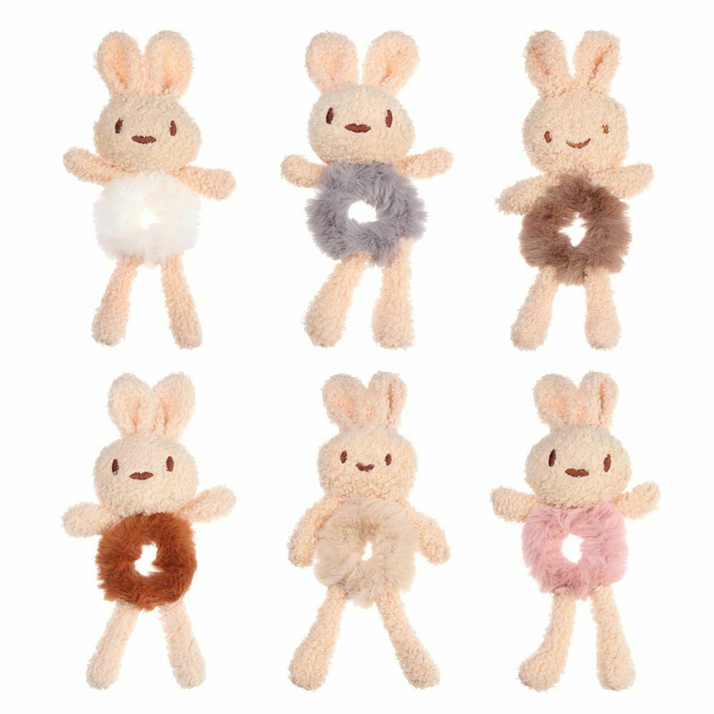 Ponytail Decorate HairHoop Plush HairBands Rabbit Hair Ties Headband