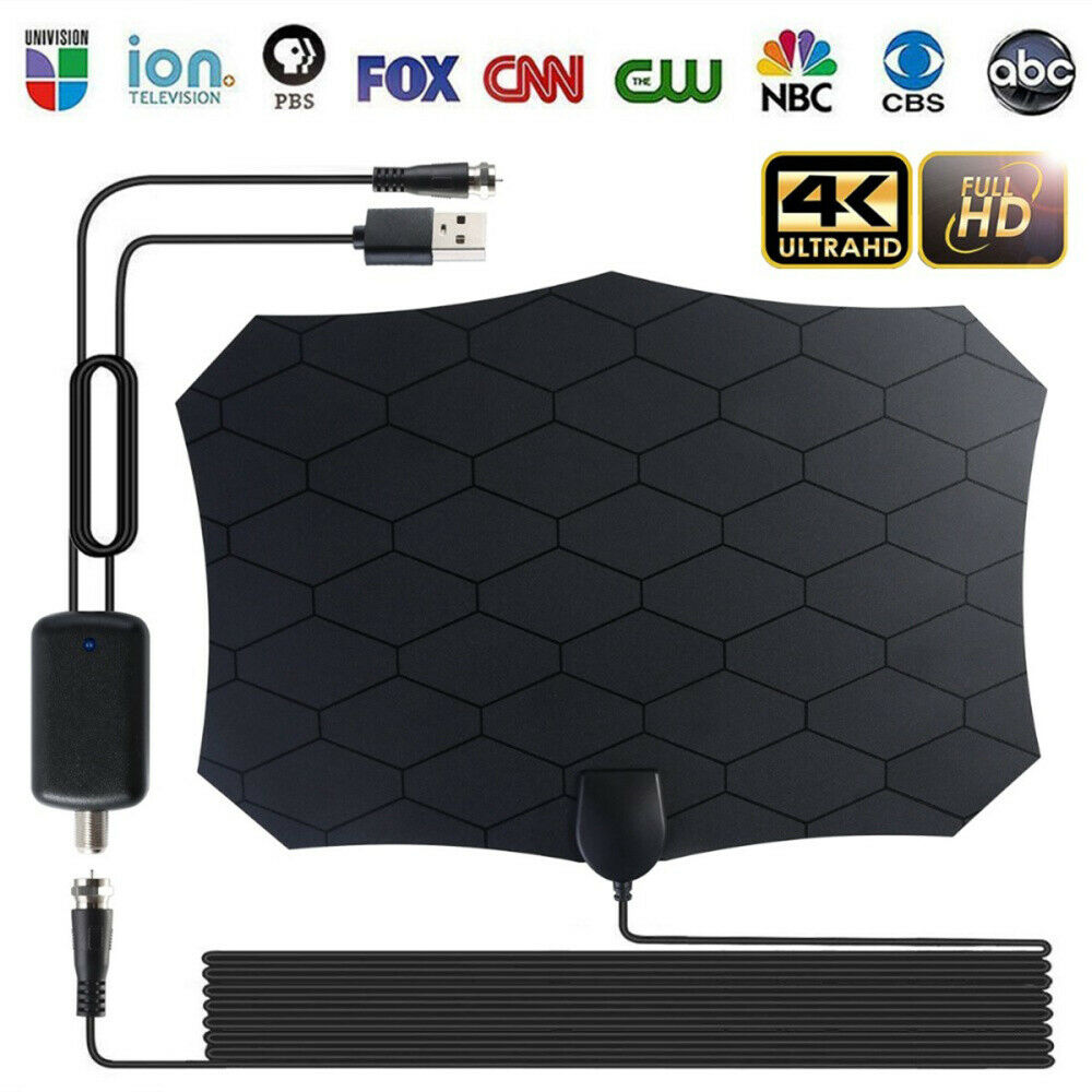 120 Miles Range Antenna TV Digital HD 4K Antena Indoor Outdoor HDTV Amplifier