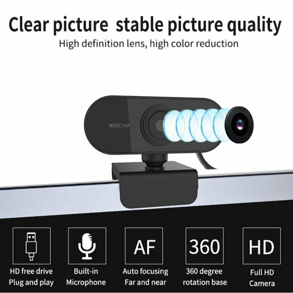 Full HD 1080P Webcam Computer PC Web Camera with Microphone for Live Broadcast