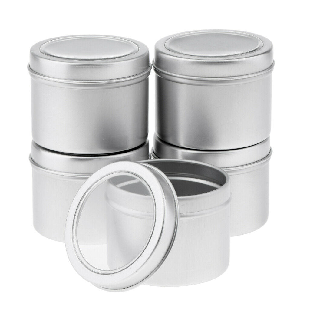 15 Pieces Round Aluminum Cans Metal Tins Jars Empty Containers for Makeup