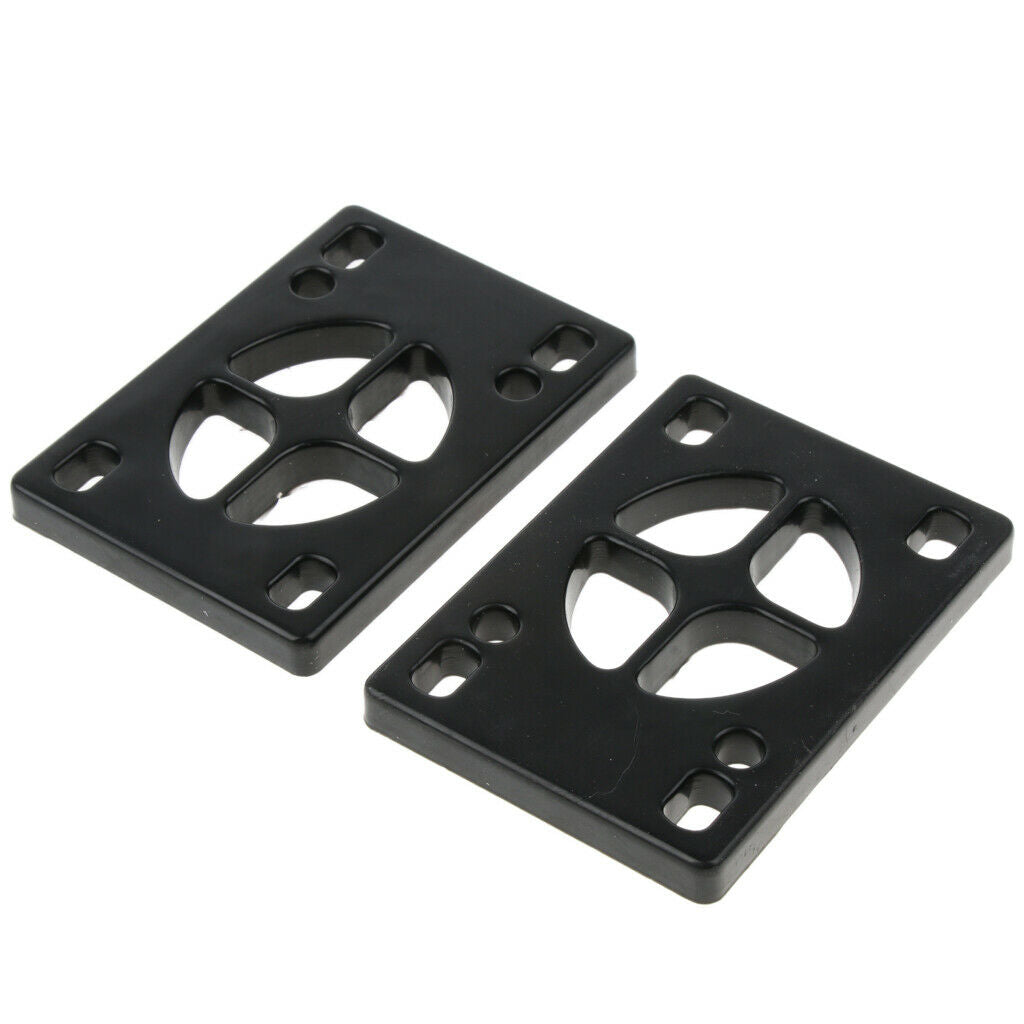 2X 2pcs Skateboard Risers Shock Pad Longboard Shock-proof Mounting Hardware 6mm