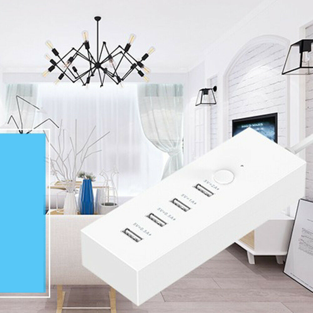 USB 4 Port Multifunction Charger Quick Charging 5V 2A Extension Socket(EU) @