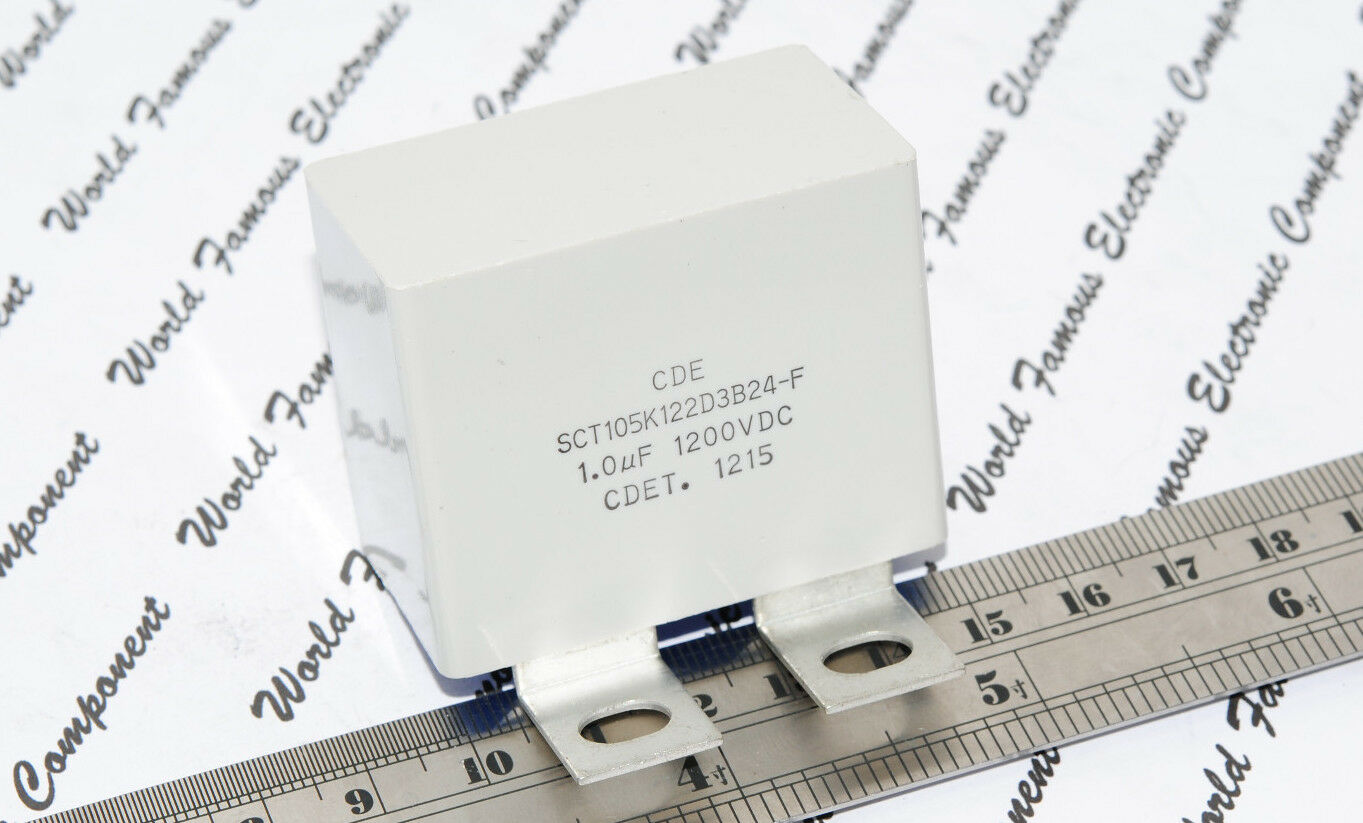 1pcs - CDE SNUBBER 1uF (1µF) 1200V 10% IGBT Capacitor - SCT105K122D3B24-F