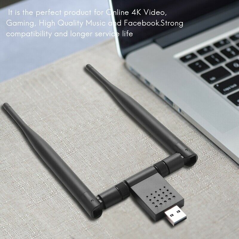 Wireless Usb Wifi Adapter, 1200Mbps Dual Band 2.4Ghz/300Mbps 5Ghz/867Mbps DualR7