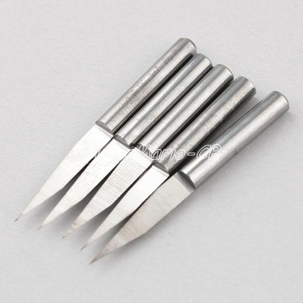 Wholesale 5x 4mm 20 Degree Carbide PCB Engraving Bit CNC Router 0.1mm