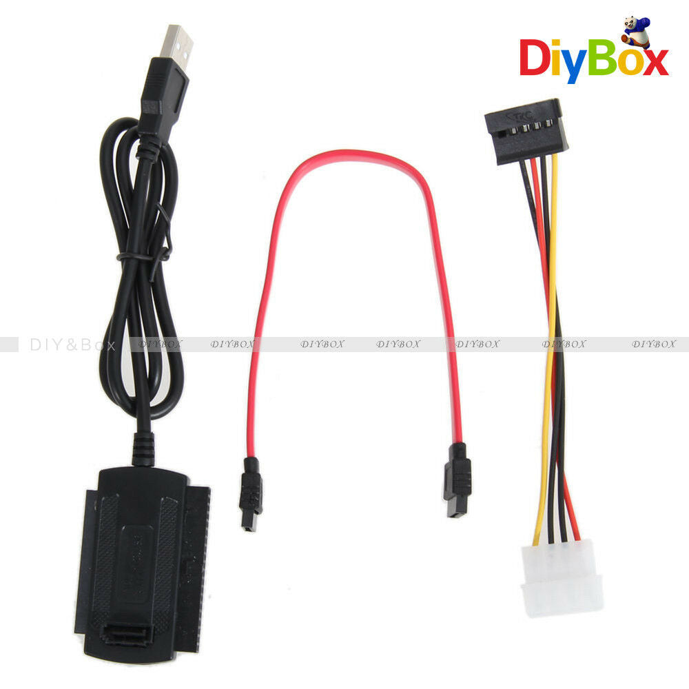 SATA/PATA/IDE to USB2.0 Converter Cable Adapter for 2.5/3.5'' Hard Drive Disk DB