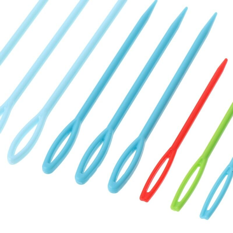 9Pcs Plastic Crochet Hooks Knitting Needles Sewing Tools Needlework Craft