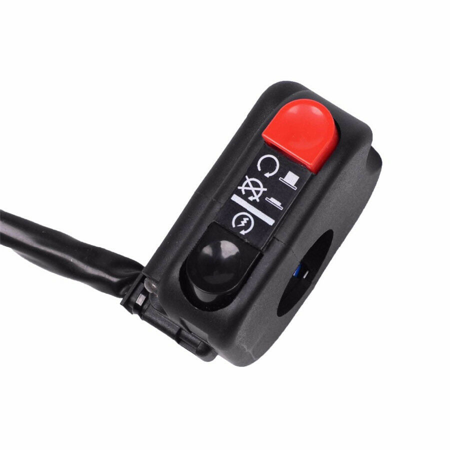 Motorcycle 22mm 7/8" Handlebar LED Headlight Lamp Switch Horn Hazard Light