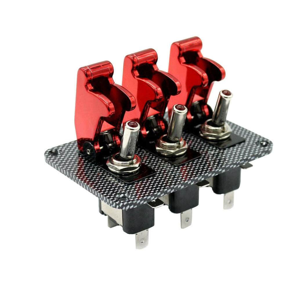 3 Buttons 20A Flip Up Ignition Lock Switch Toggle Switch Switch Panel