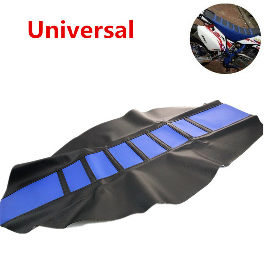 Blue Leather Motorcycle Seat Cover For WR YZF CRF  SUZKI Off Road #8130-8135