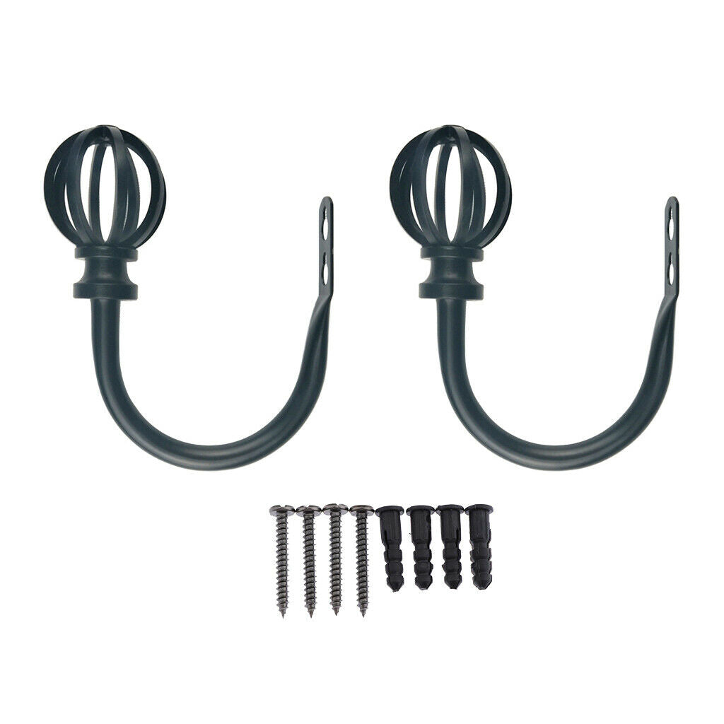 2pcs Walll-mounted Curtain Holdback Hook Drapery Tieback Hanger for Drapes