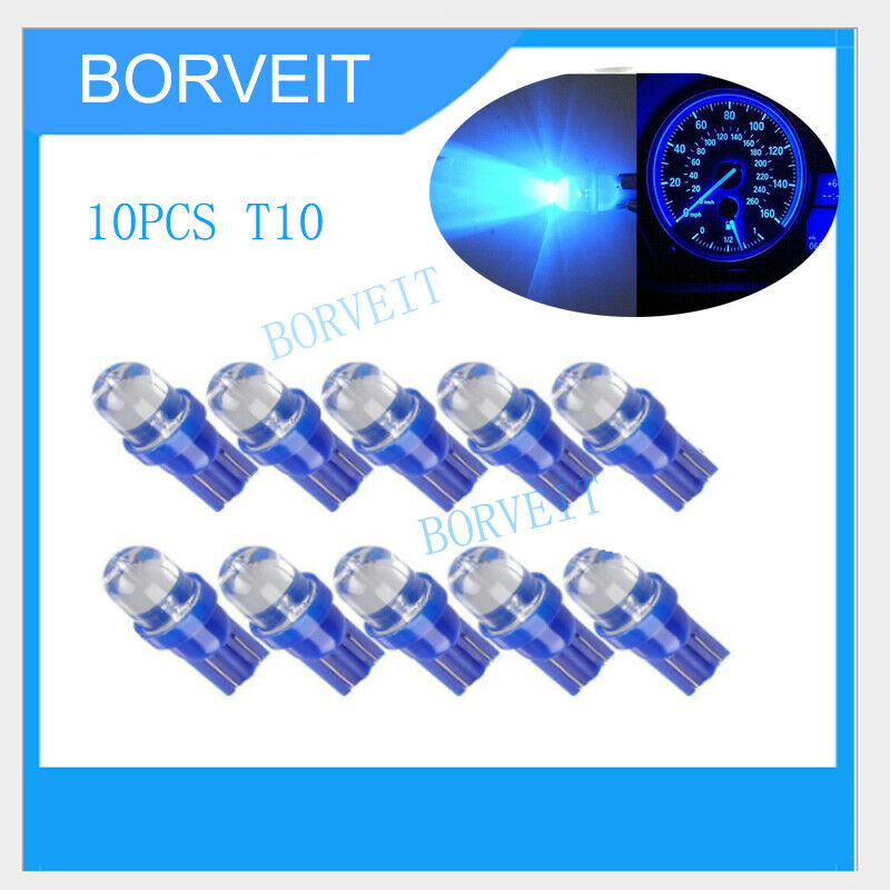 10pcs Blue T10 501 W5W 3W Car Dashboard Dash Panel Gauge Light Bulbs Accessories
