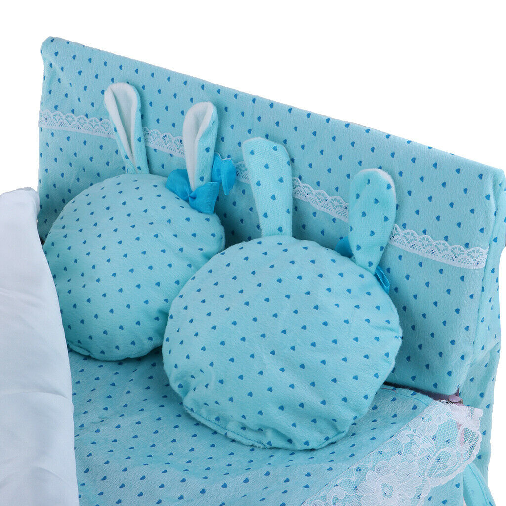 1 / 3   Blue   Dotted   Single   Bed   Bedroom   Decor   for
