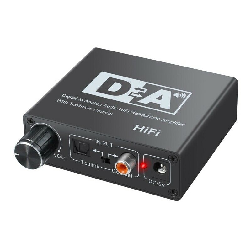 2X(DAC Optical Toslink Coaxial Bi-Directional Switch RCA 3.5mm Jack DigitalN6M2)