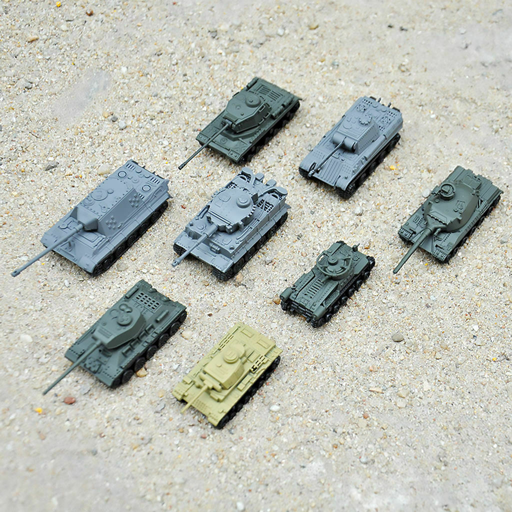 Diorama 1:144 Assemble Tank Kits Playset Collections Battle Tank for Desktop