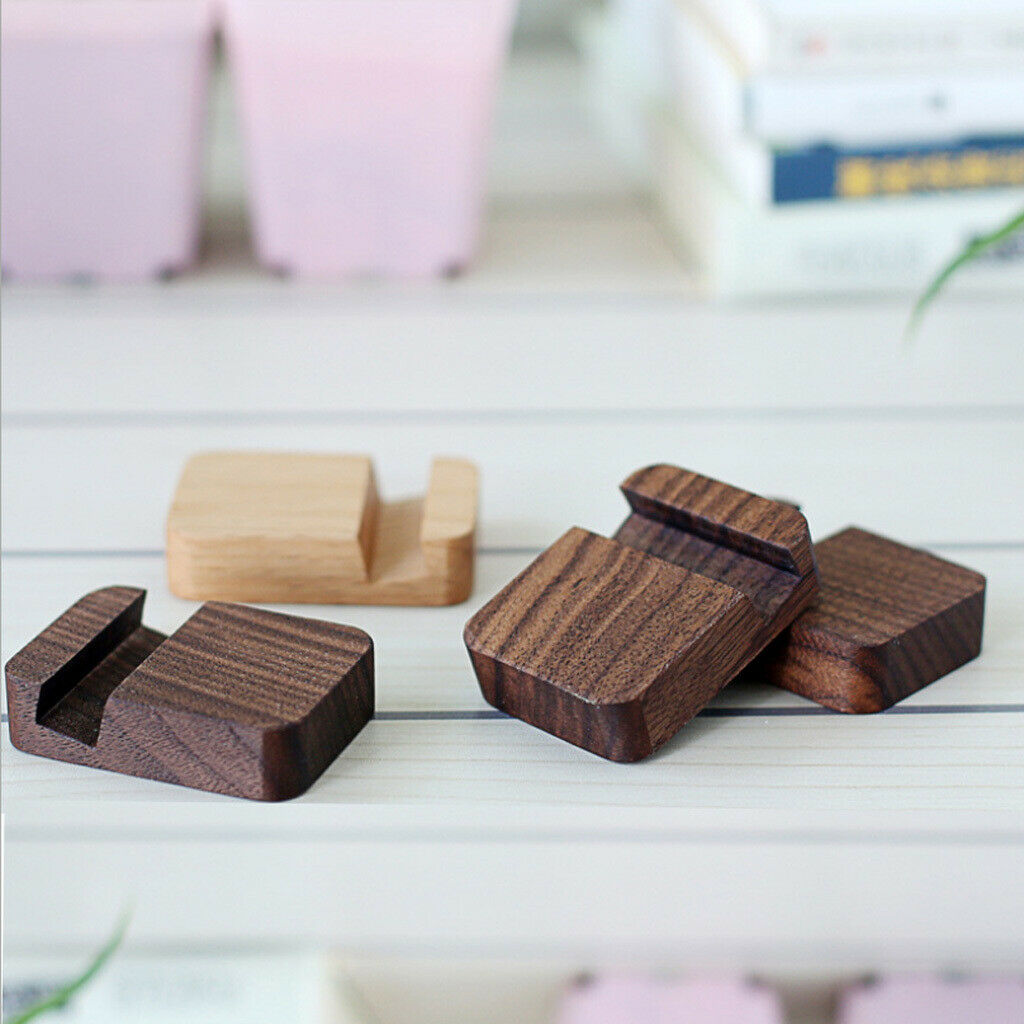 Solid Wood Moible Phone Holder Desk Stand Holder for Phone Tablets Cell Phone