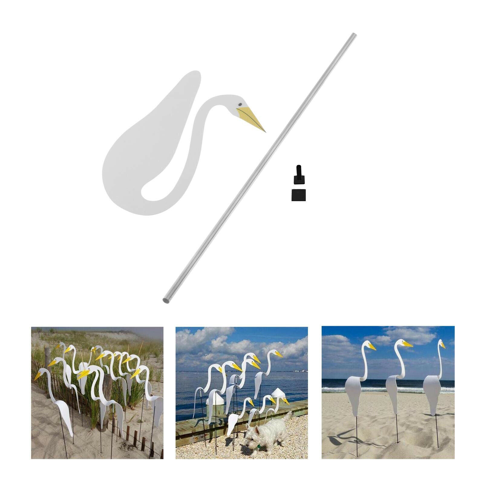 2x Swirl Bird for Outdoor Yard Beach Summer Lawn Patio Flowerbed Decor