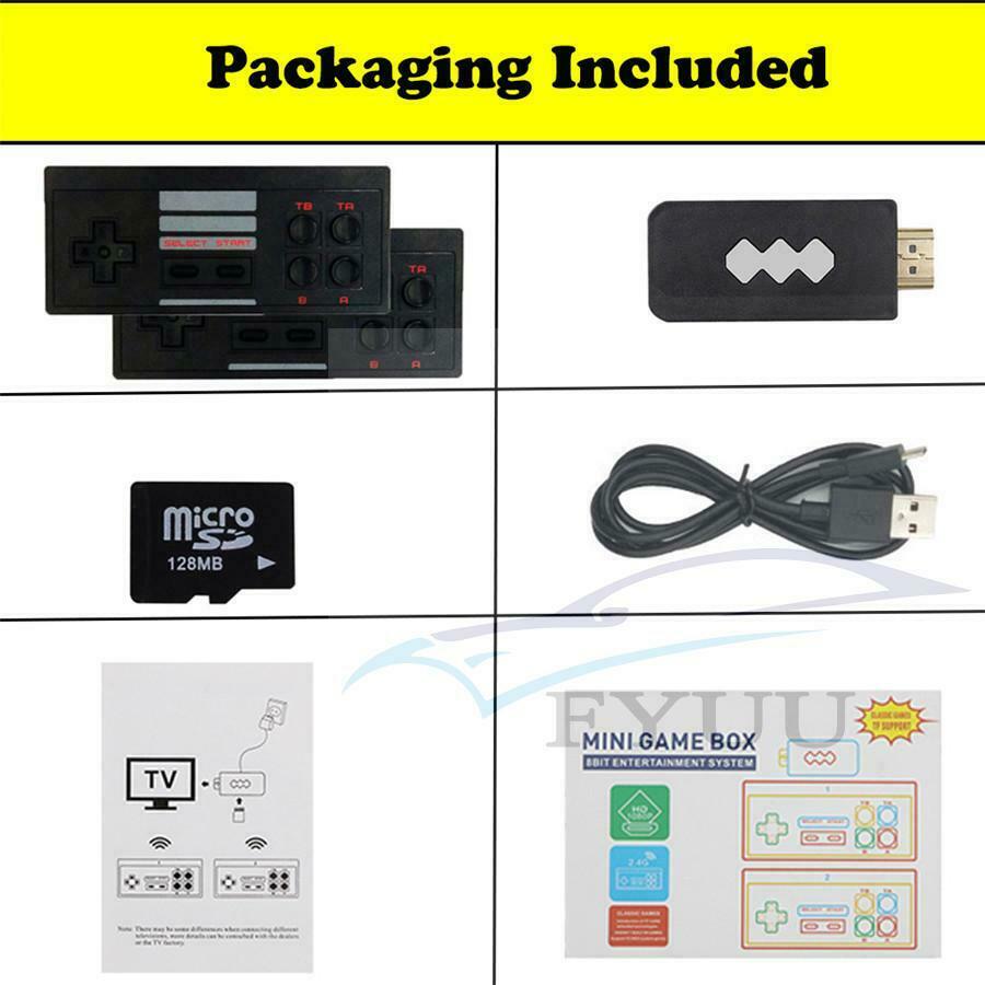 Wireless Retro Game Console 4K HDMI HDTV Stick 818 Build-in Games RCA Handheld