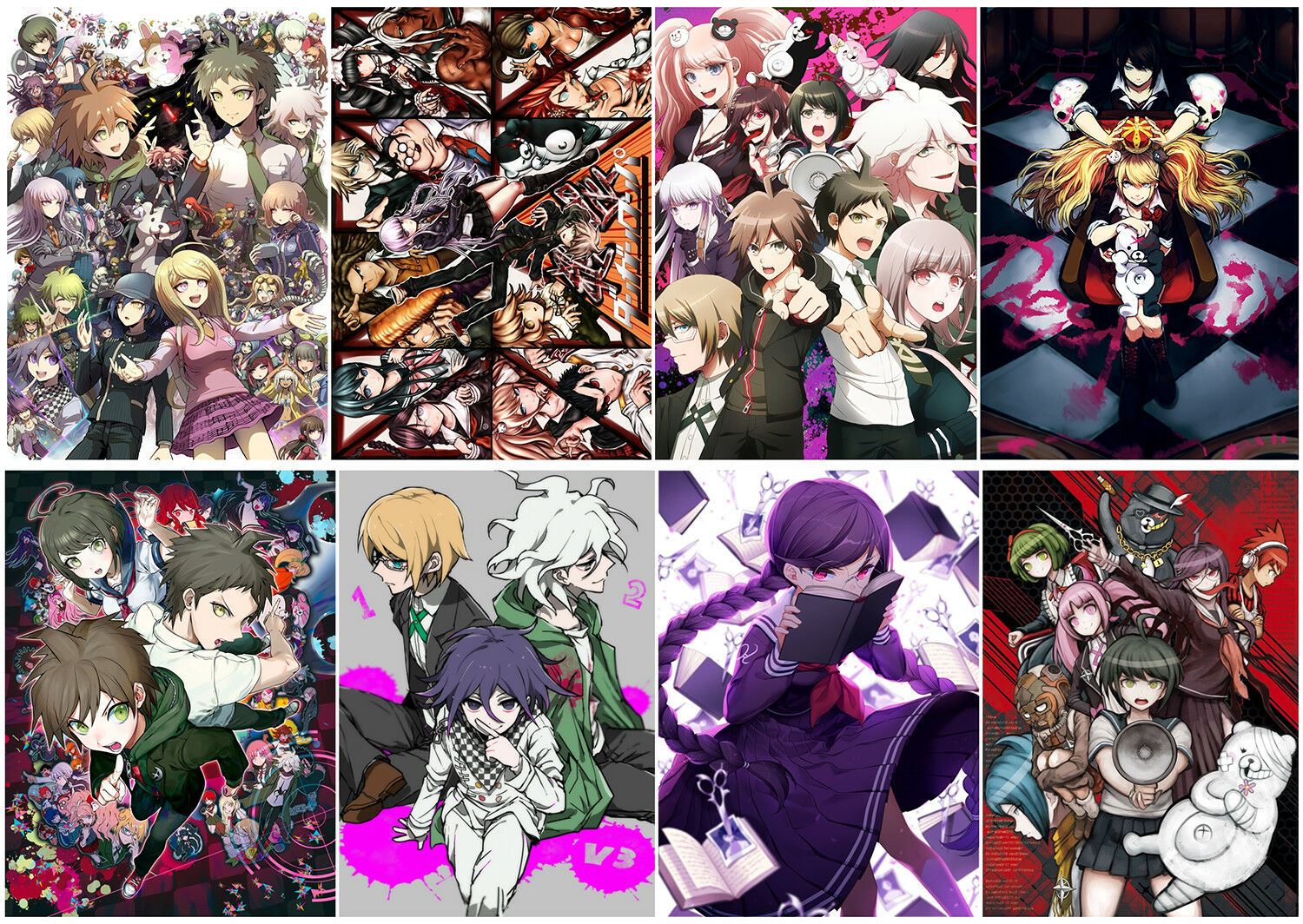 Super Danganronpa V3 Polypropylene A3 8 pieces Posters wall poster PPP009