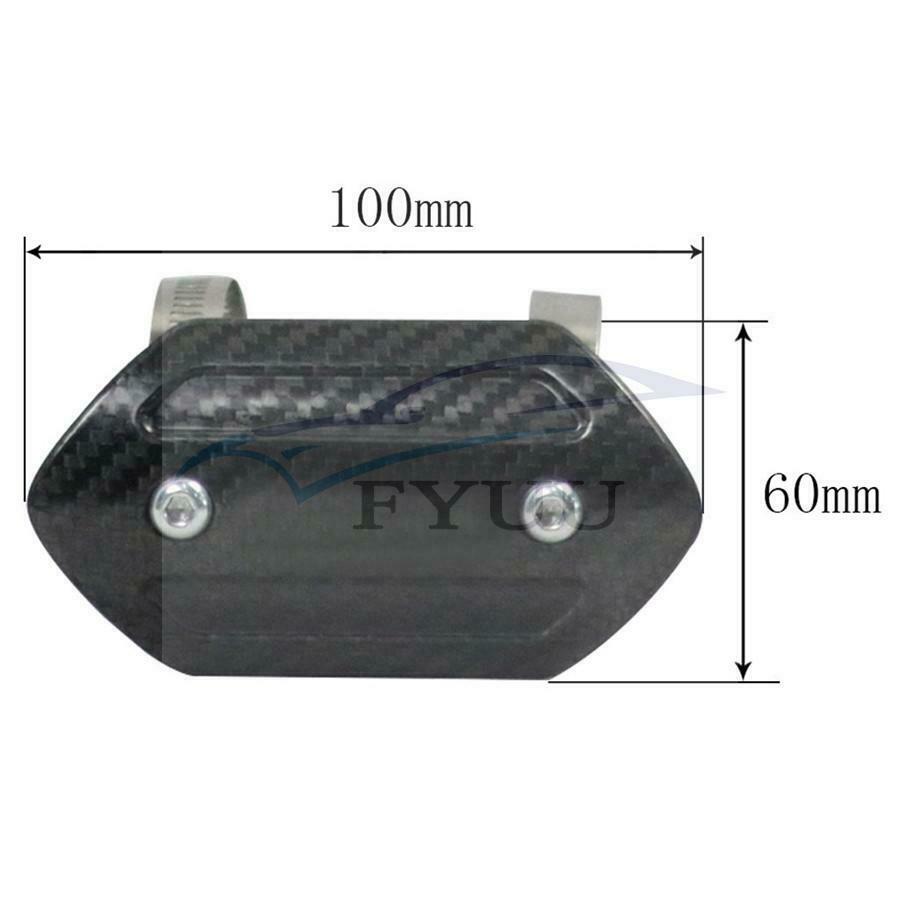 Motorcycle Exhaust Middle Link Pipe Carbon Fiber Protector Heat Shield Cover