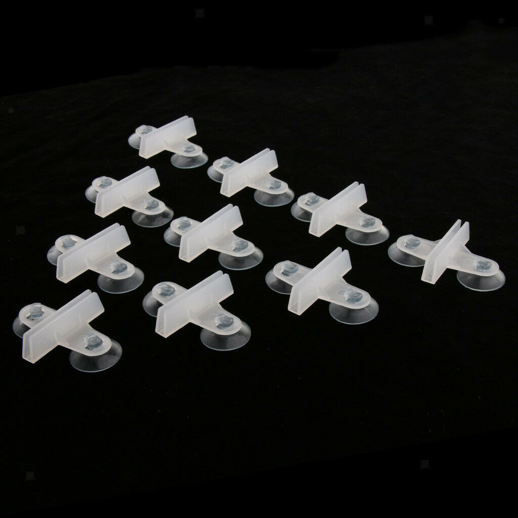 10pcs Aquarium Tank Suction Cup Divider Holder Clear Plastic for Breeding
