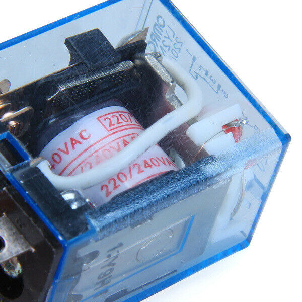 10A 240VAC / 10A 28V 8Pin 2NO 2NC LY2N-J Lamp Coil Power Relay DPDT