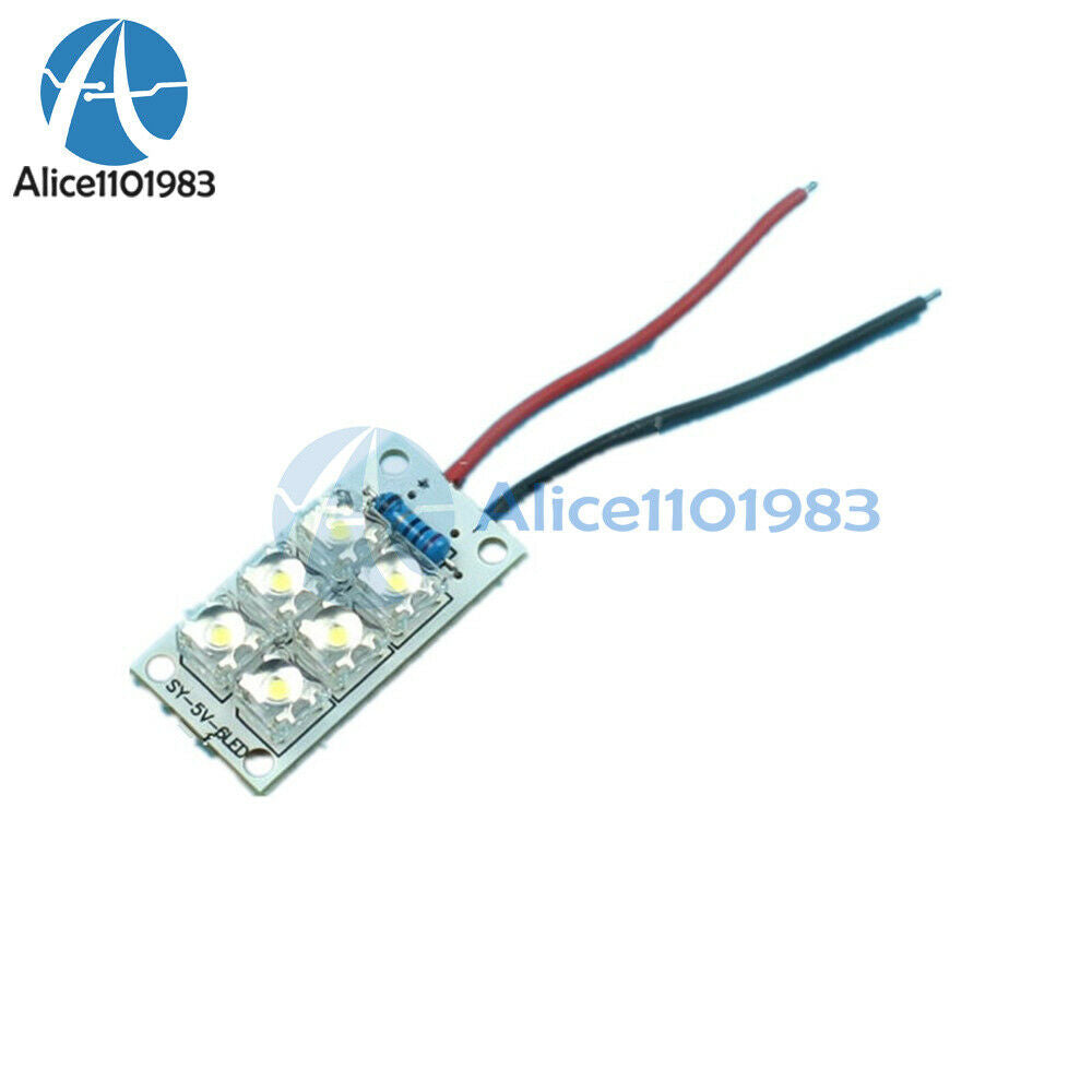 5V Led Light Panel Board White 6 Piranha Night Lights Lamp