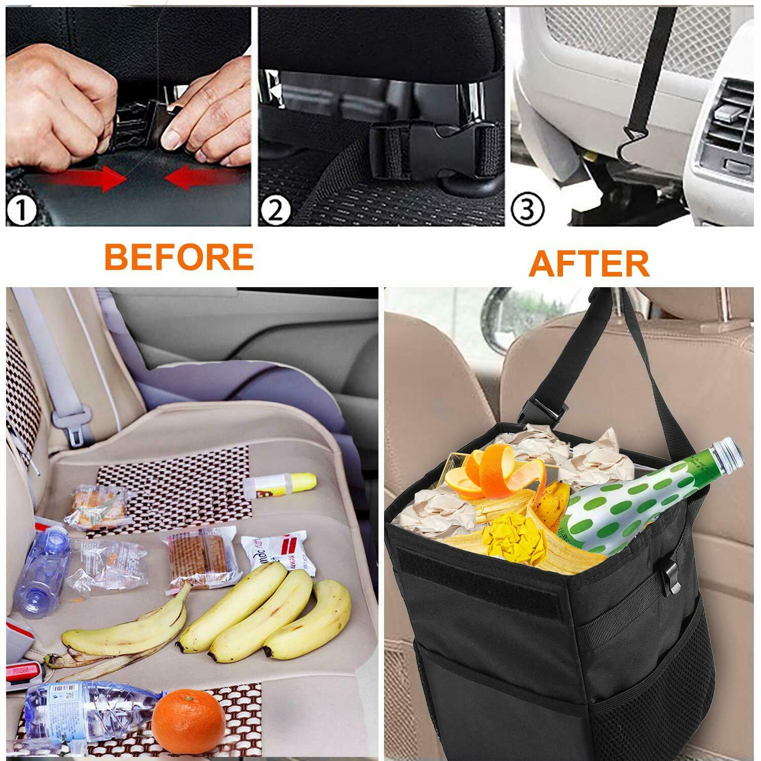 Waterproof Portable Car Trash Can Bin Auto Car Accessories Garbage Organizer
