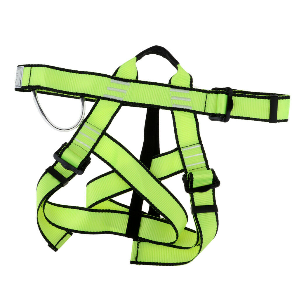 Climbing Harness,Safe Seat Belts for Tree/Rock Climbing Training Caving Green