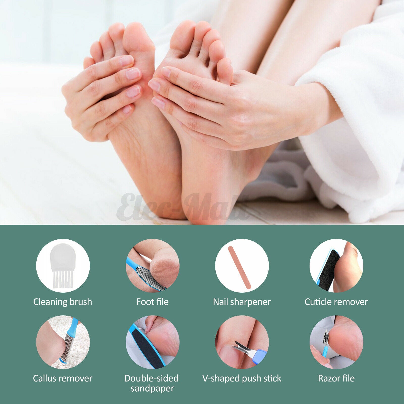 Electric Foot Grinder File Machine Dead Skin Callus Remover Pedicure Tool