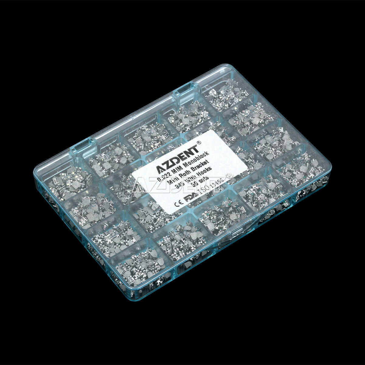 1000 pcs Dental Orthodontic Monoblock Bracket Braces Mini Roth 022 Hooks 3 4 5