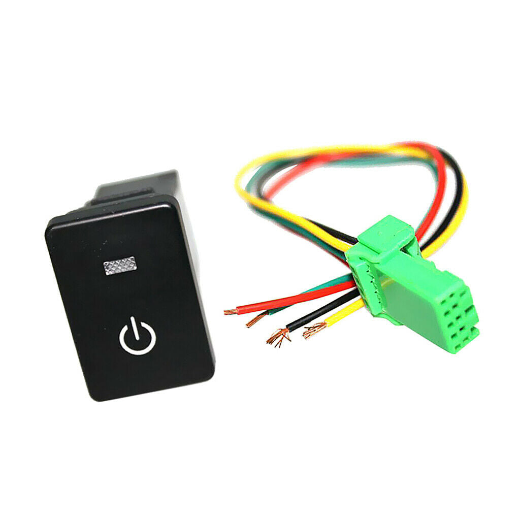LED Push Button Switch with Connector Cable Kit for - Headlights & Power