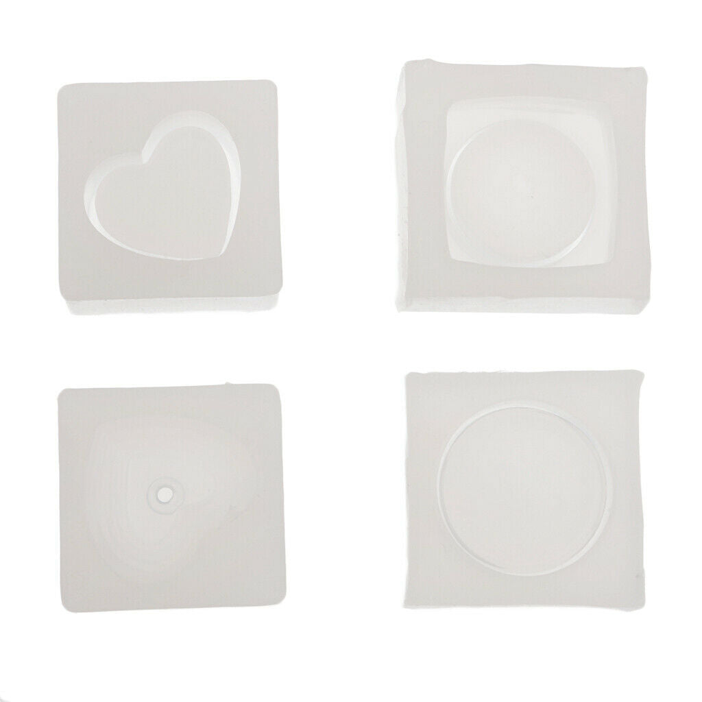 2 Set Silicone Heart Square Box With Lid Mold DIY Jewelry Gift Box