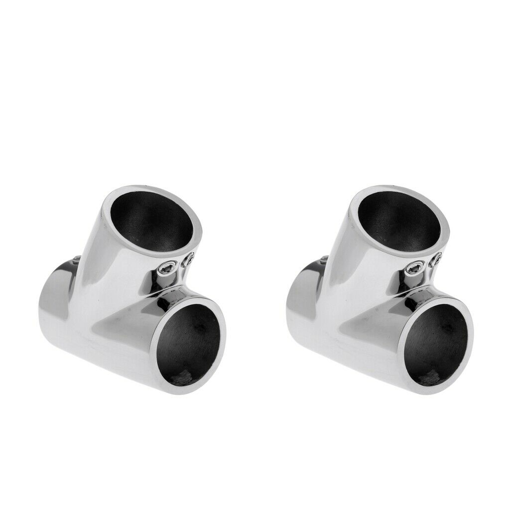 Boat Hand Rail Fitting - 60 Degree Tee- 316 Marine Stainless Steel 25mm+22mm