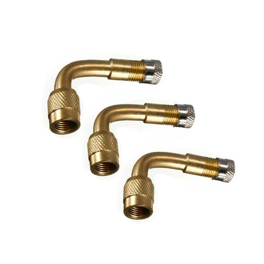 3pc Tire Valve Extension 90 Degree Adaptor Motorcycle Car Tyre Stem Extenders