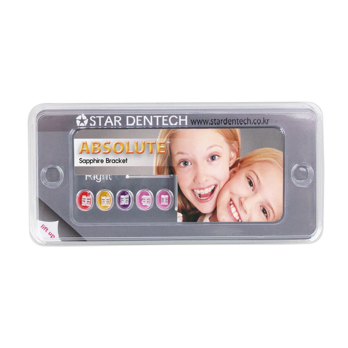 Dental Ortho Sapphire Monocrystalline Ceramic Brackets Mini Roth 022 Hooks 345