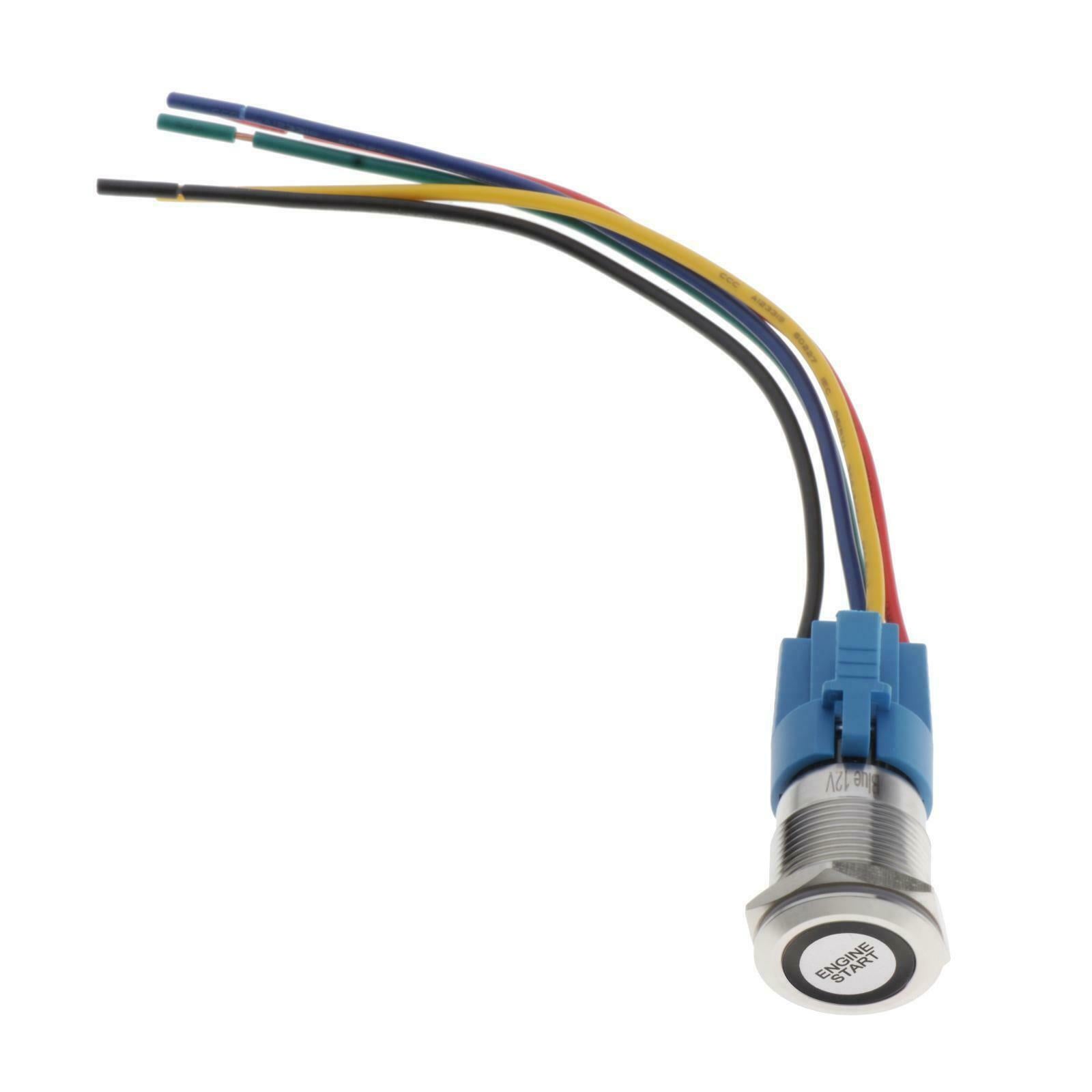 Momentary Push Button Switch 19mm Engine Start Push Button Self-locking 19mm