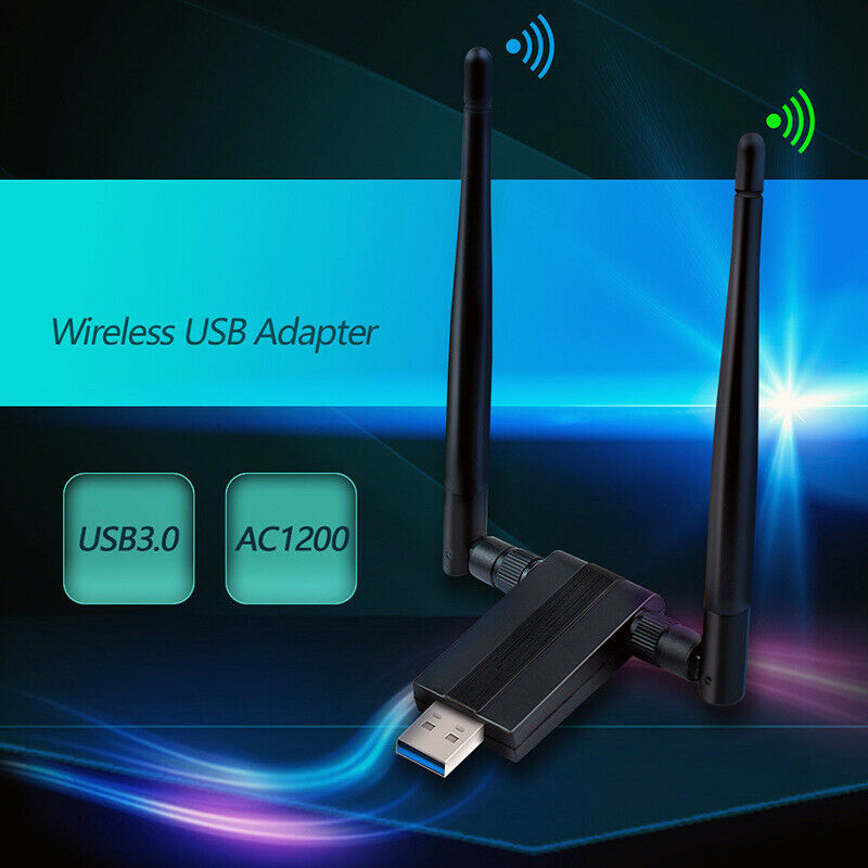 Wireless WiFi Adapter Portable USB AC 1200Mbps Dual Band 2.4G/5GHz Wireless NeK1