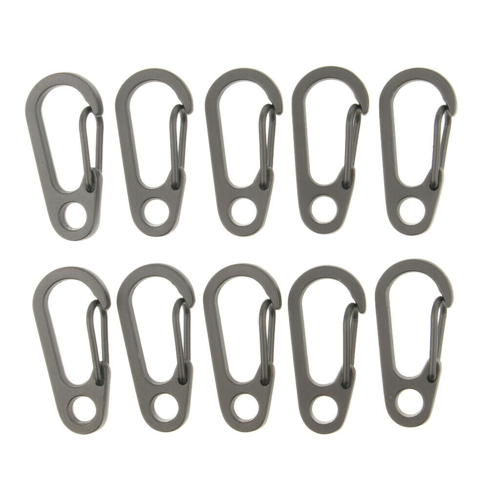 50x Alloy Key Buckle Snap Spring Clip Hook Carabiner Keychain Keyring