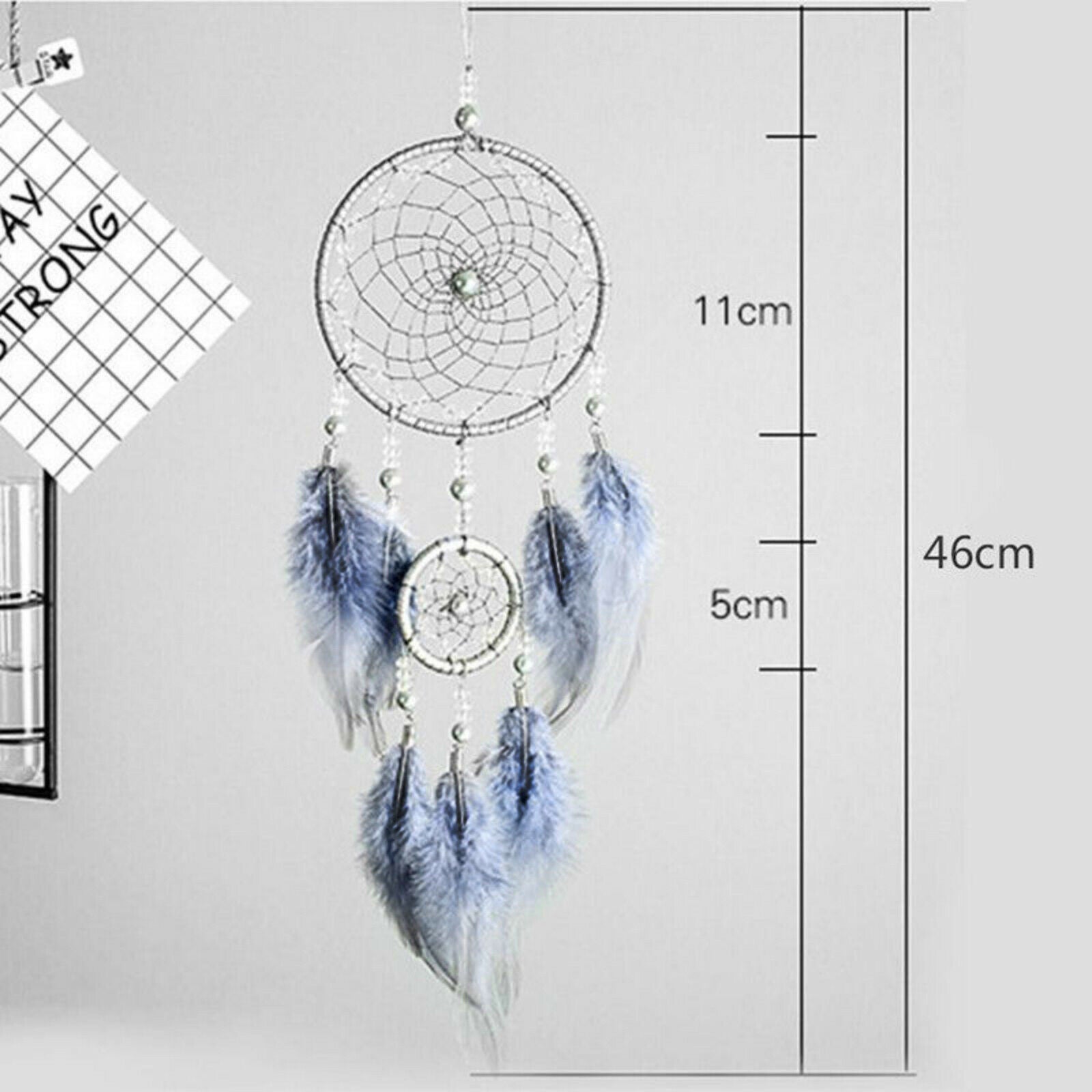 18" Dream Catcher Handmade Feather Car Wall Hanging Room Ornament Craft Gift