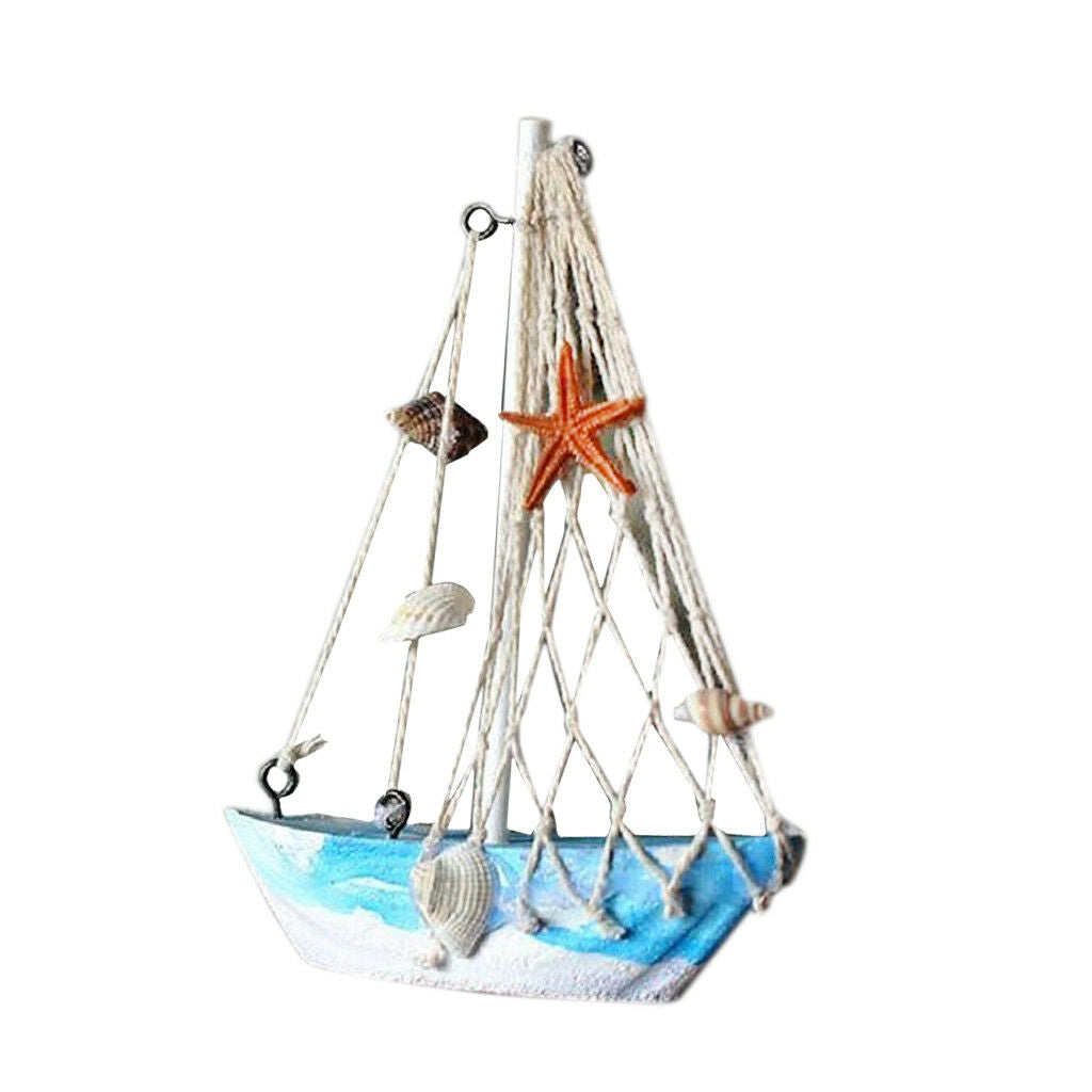 Fishing Net Sailing Nautical Wood Ornaments Mediterranean-style Home Decor#1