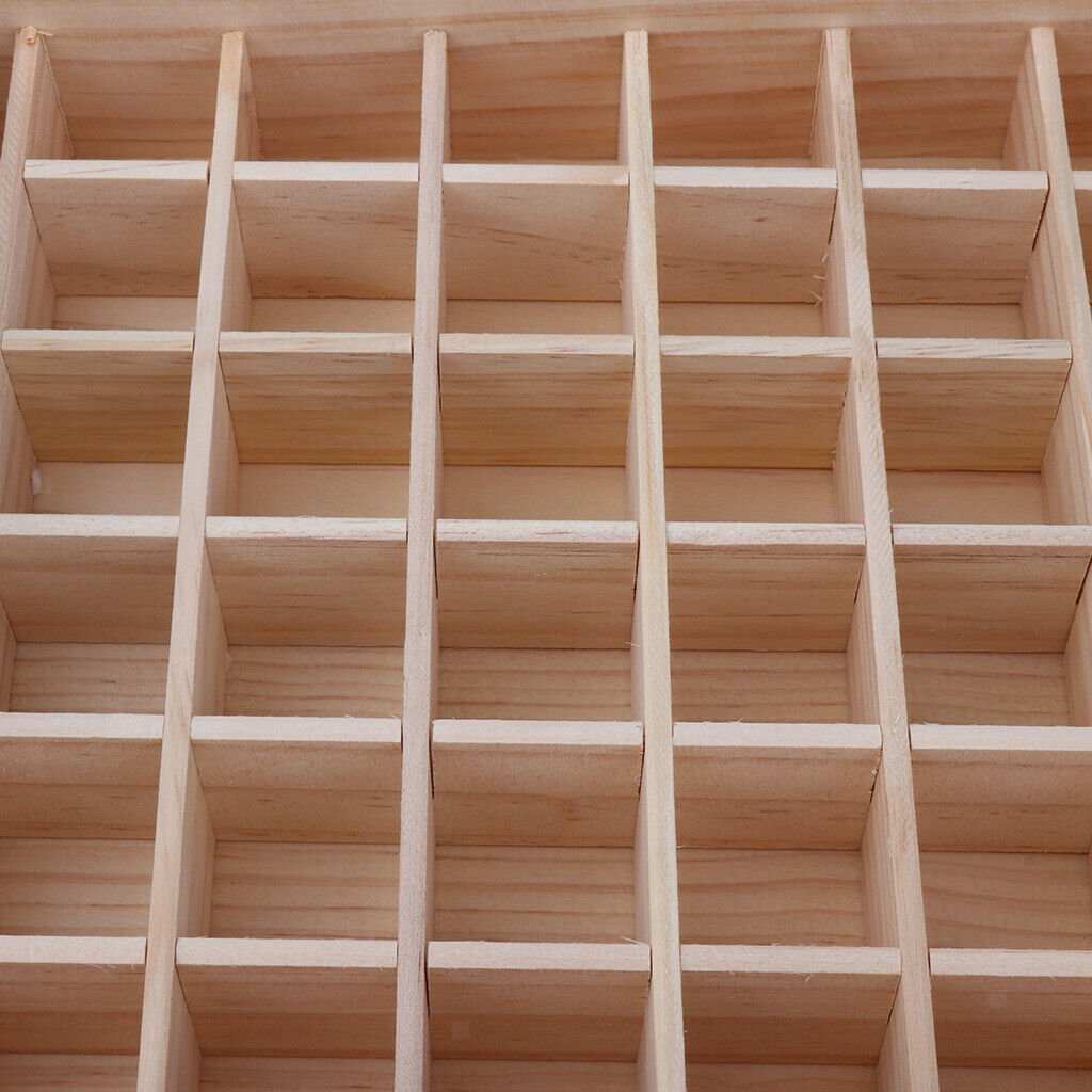 42 Slots Essential Oil Holder Display Wooden Storage Case Tray Organizer