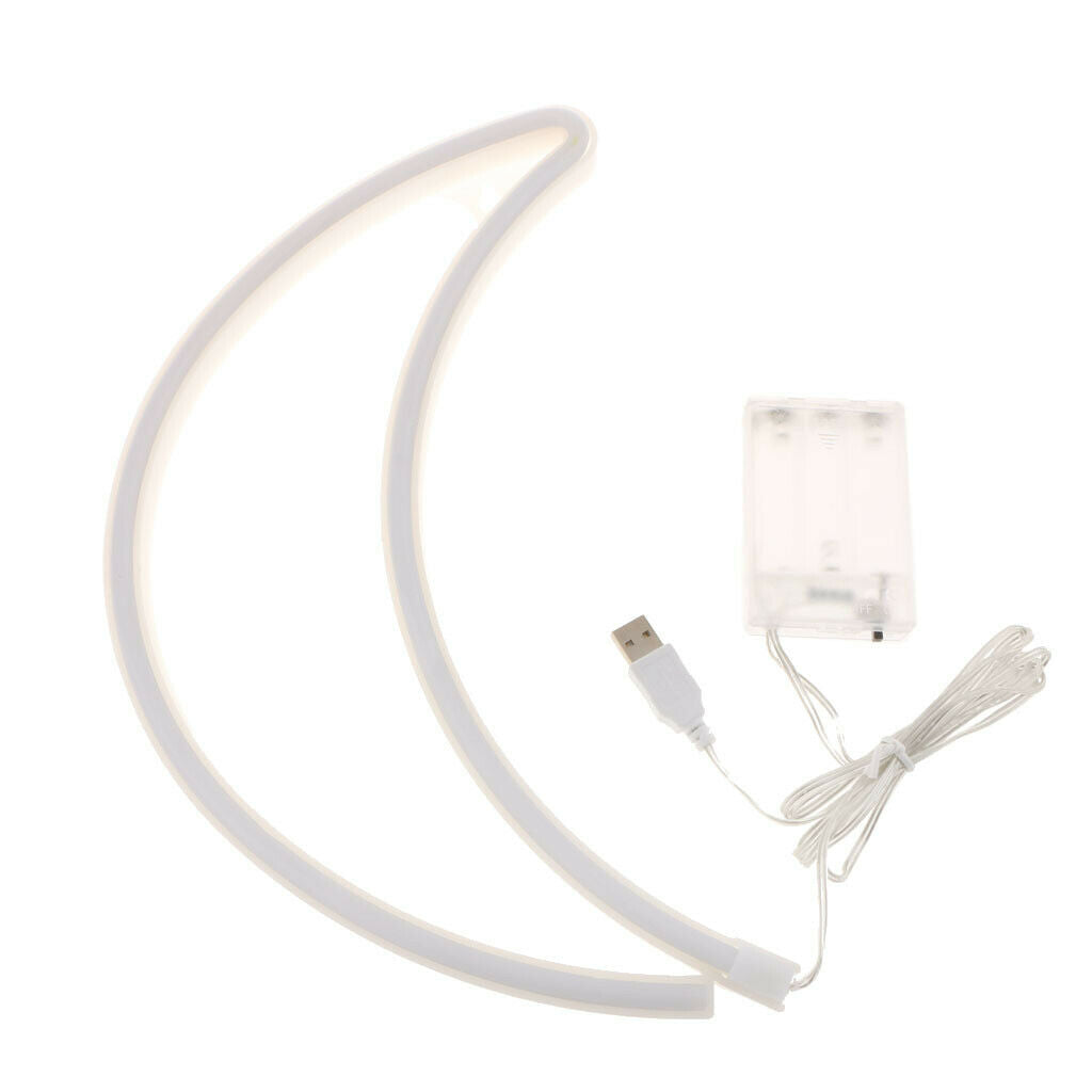 LED Night Light Bedside Table Lamp Bedroom Wall Decor  Warm White Moon