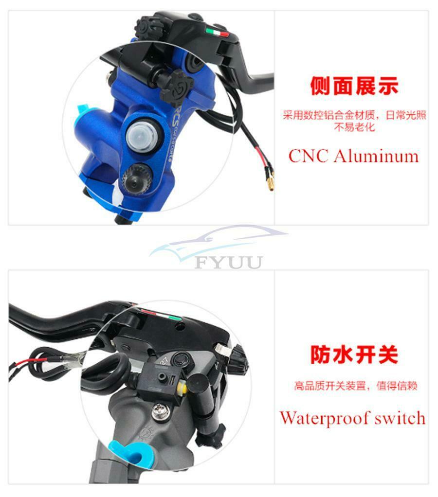 1PCS 22MM Right Motorcycle Handlebar CNC Aluminum Alloy Brake Master Cylinder