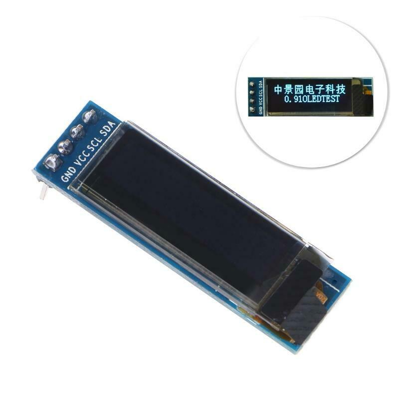 0.91" White I2C IIC OLED 128x32 LCD LED Display Module SSD1306 For Arduino