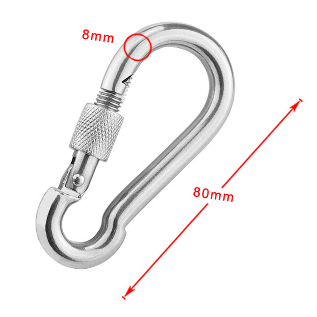 Camping Hammock Carabiner Screw Locking Gate Hook for Yoga Swing Hiking Travel