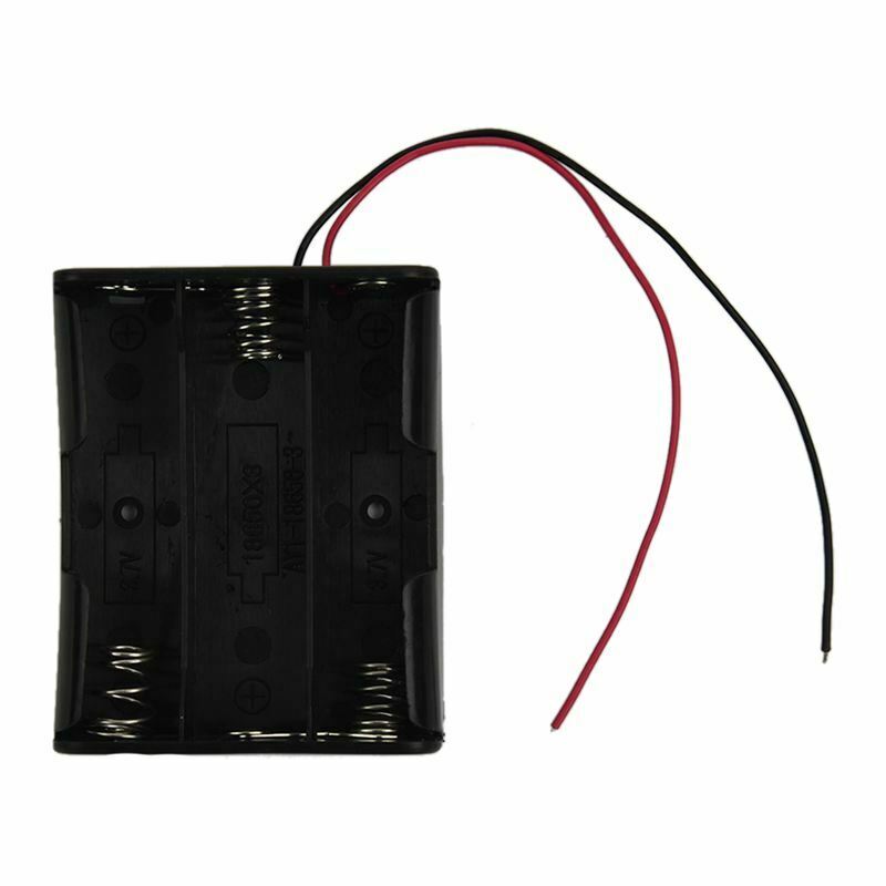 3.7 V 18650 x 3 Wire Leads Black Battery Case Cable length: 7.5 * 6 * 2cm L3Q2